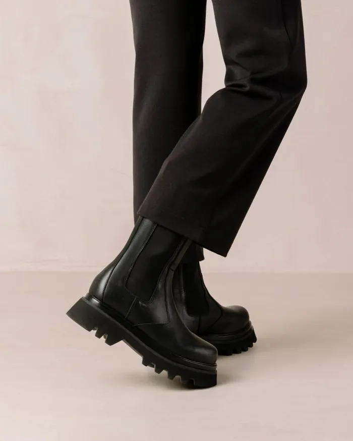 ALOHAS Boots Women All Rounder 8211 Black Leather Boots