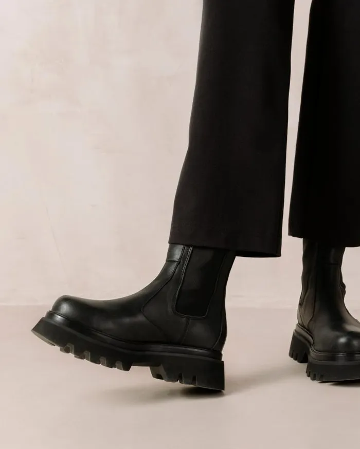 ALOHAS Boots Women All Rounder 8211 Black Leather Boots
