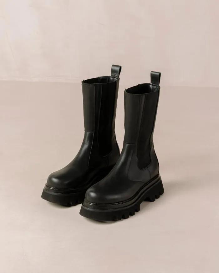 ALOHAS Boots Women All Rounder 8211 Black Leather Boots