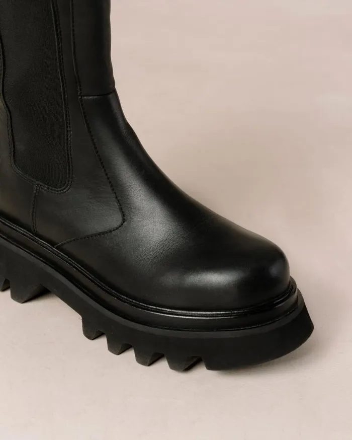 ALOHAS Boots Women All Rounder 8211 Black Leather Boots