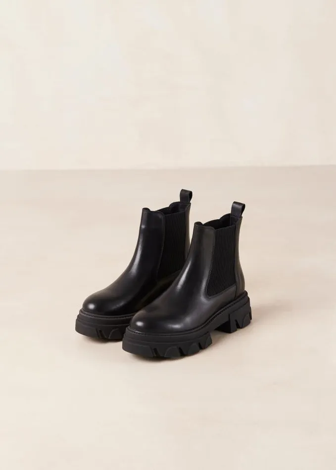 ALOHAS Boots Women Berenice 8211 Black Leather Chelsea Boots