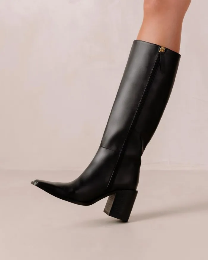 ALOHAS Boots Women Berta 8211 Black Leather Boots