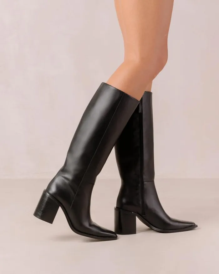 ALOHAS Boots Women Berta 8211 Black Leather Boots