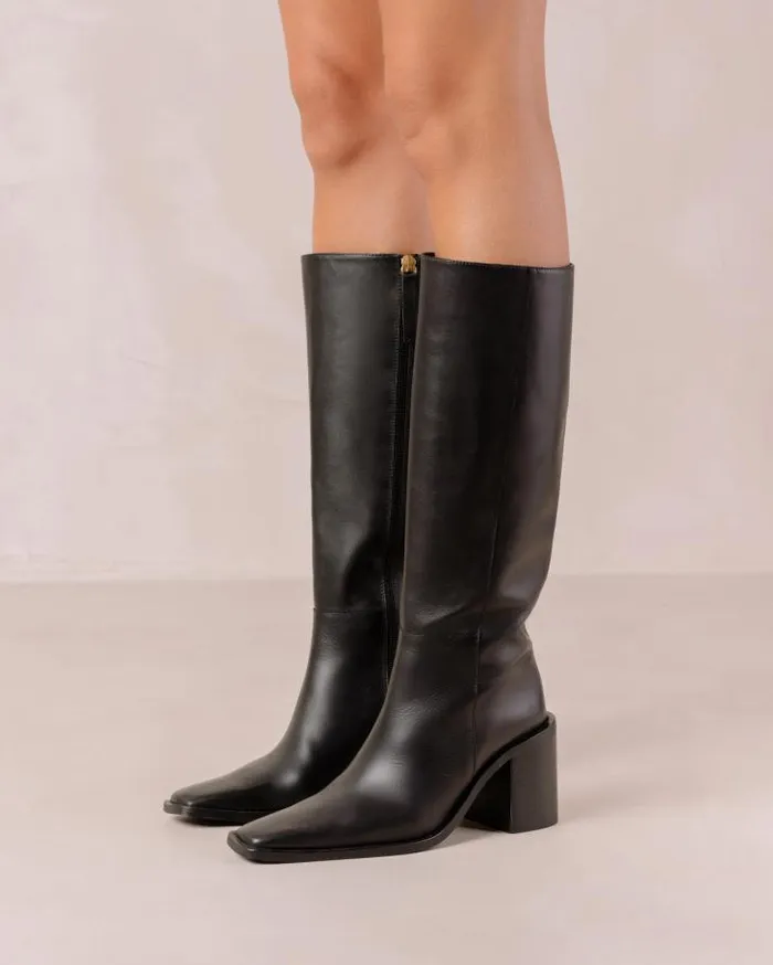 ALOHAS Boots Women Berta 8211 Black Leather Boots