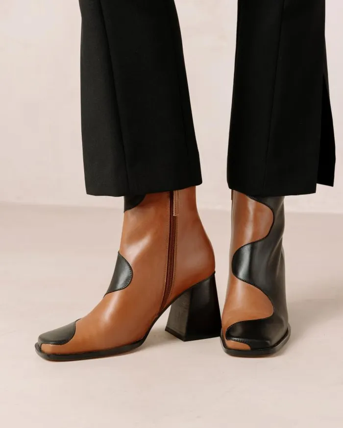 ALOHAS Boots Women Blair Bicolor Black Camel