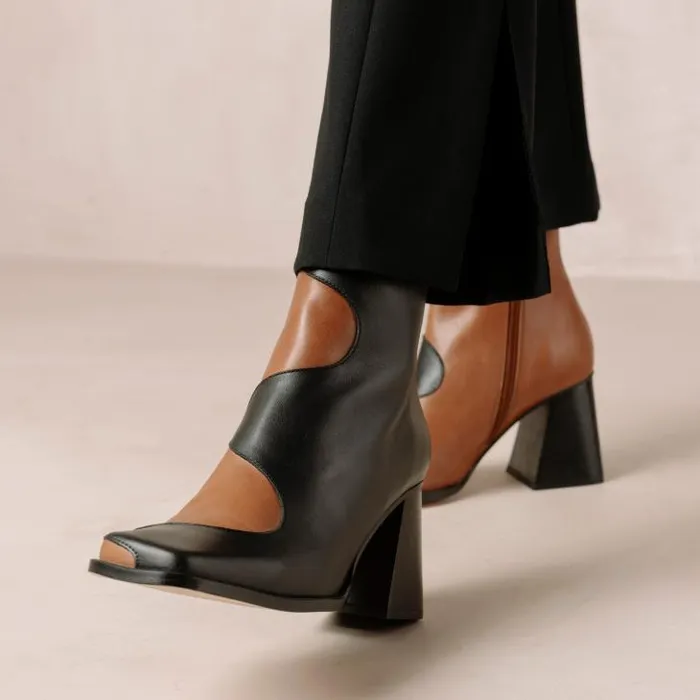 ALOHAS Boots Women Blair Bicolor Black Camel