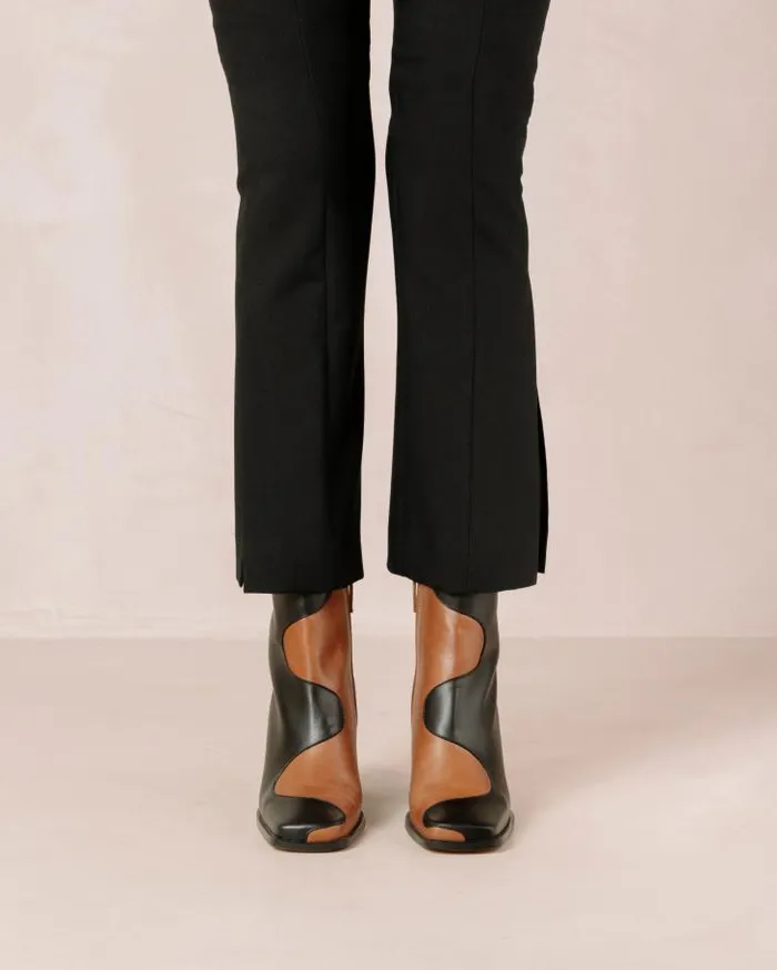ALOHAS Boots Women Blair Bicolor Black Camel