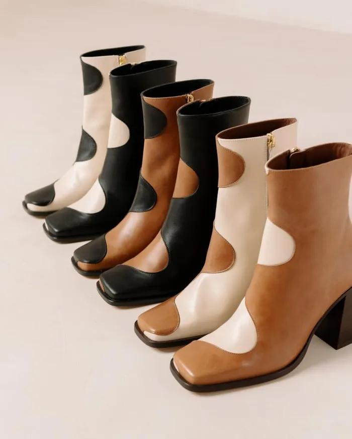 ALOHAS Boots Women Blair Bicolor Black Camel