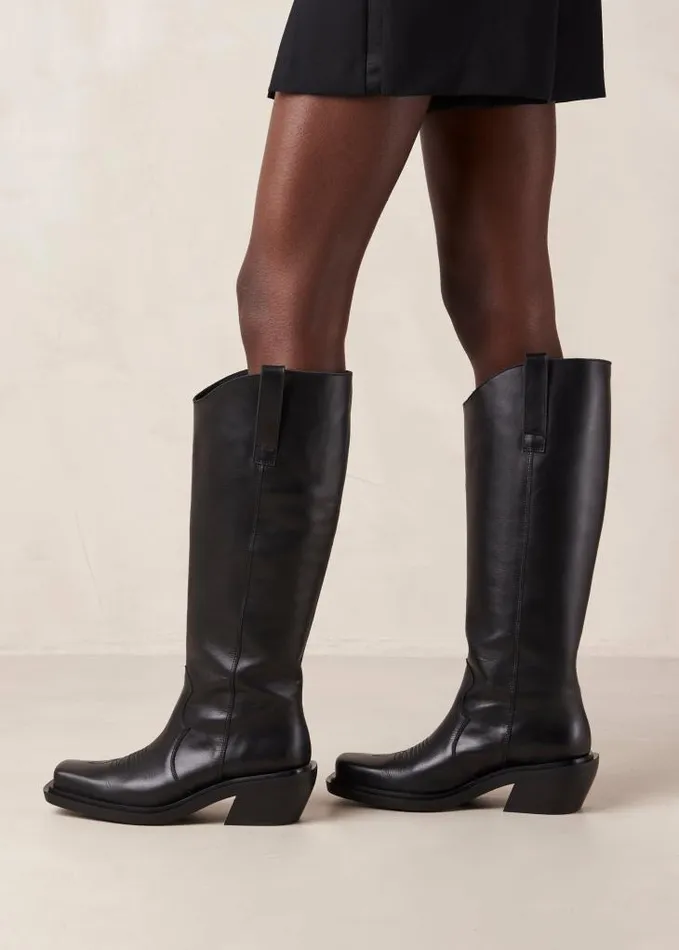 ALOHAS Boots Women Cattle 8211 Black Leather Boots