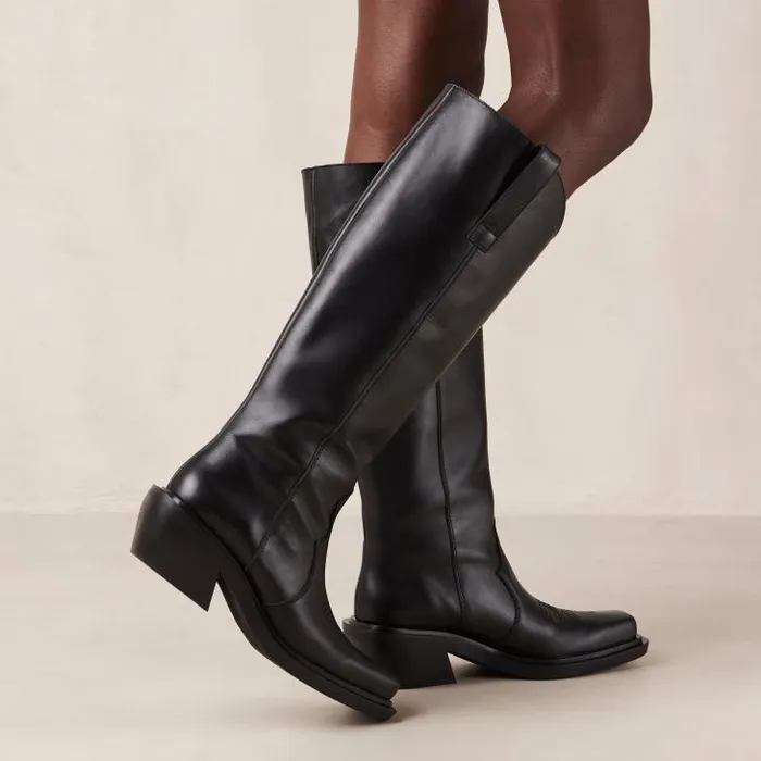 ALOHAS Boots Women Cattle 8211 Black Leather Boots
