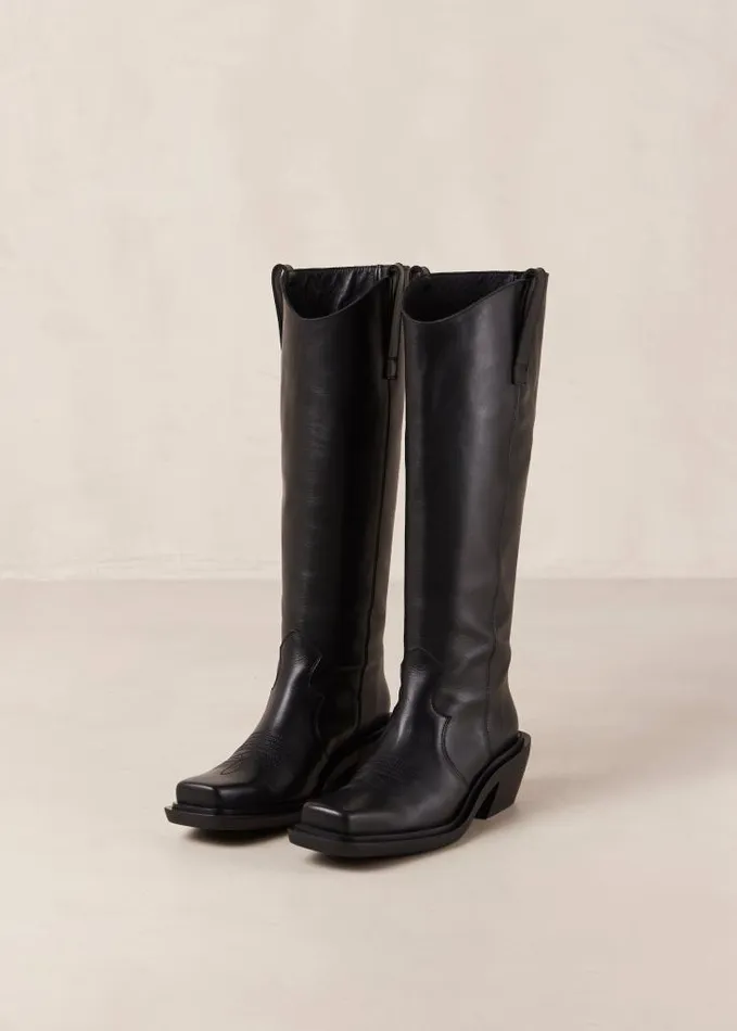 ALOHAS Boots Women Cattle 8211 Black Leather Boots