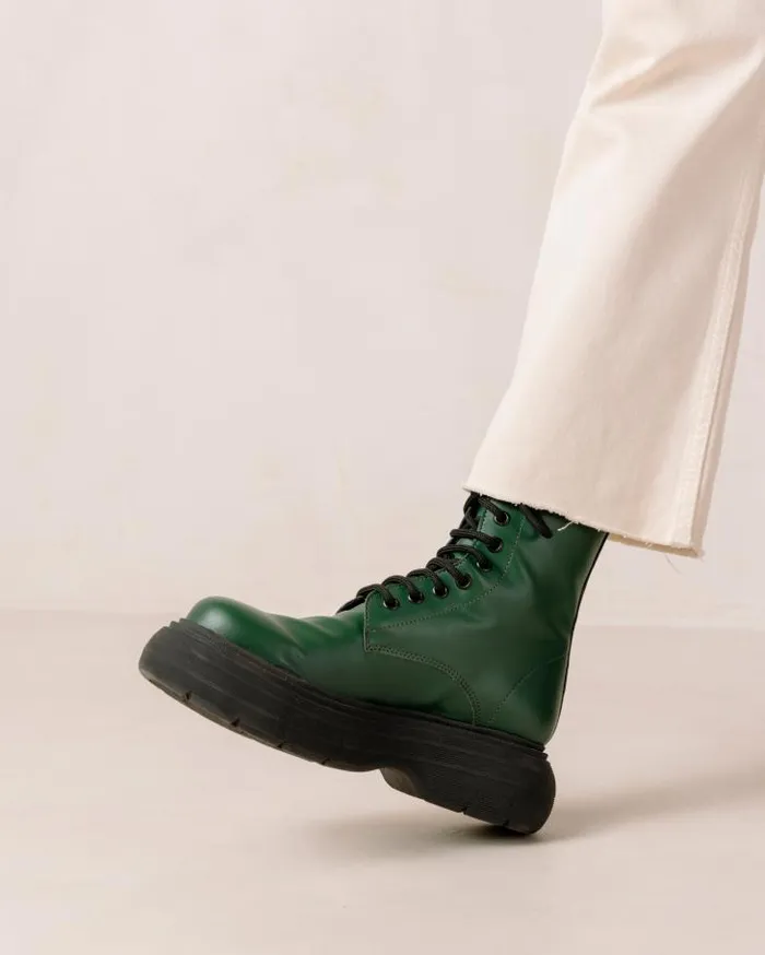 ALOHAS Boots Women Gouache 8211 Green Vegan Leather Boots