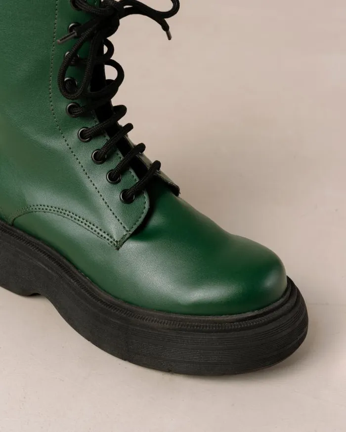 ALOHAS Boots Women Gouache 8211 Green Vegan Leather Boots
