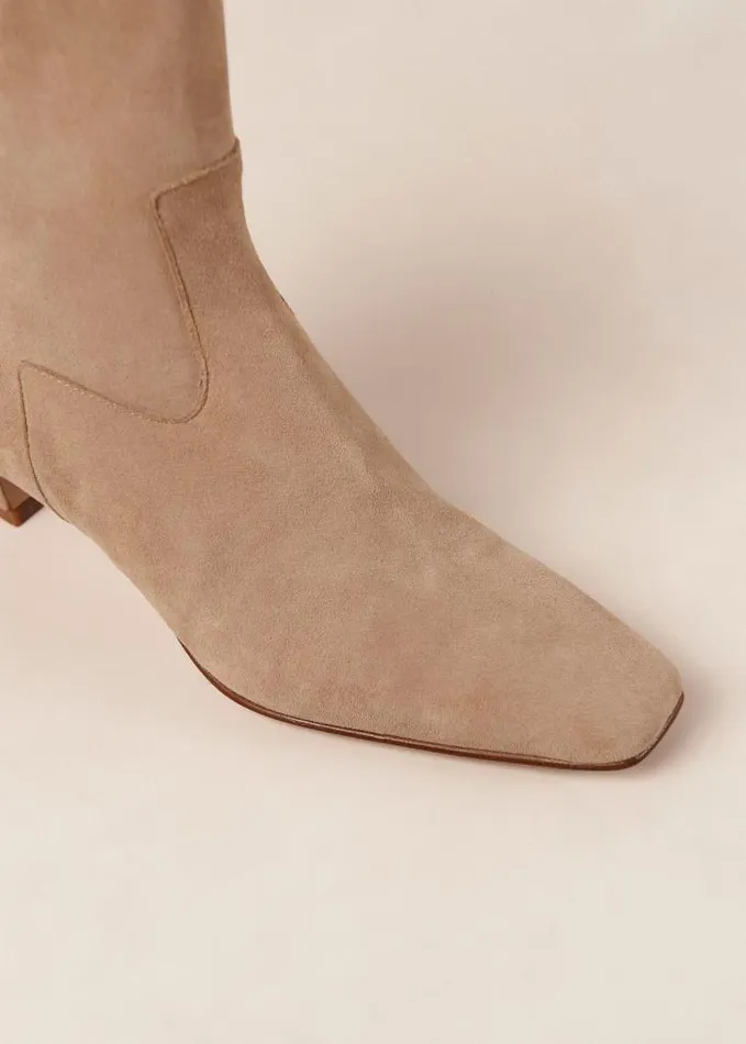 ALOHAS Boots Women Nash 8211 Beige Heeled Ankle Boots