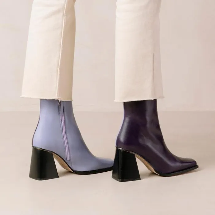 ALOHAS Boots Women South Bicolor 8211 Purple And Lilac Leather Boots