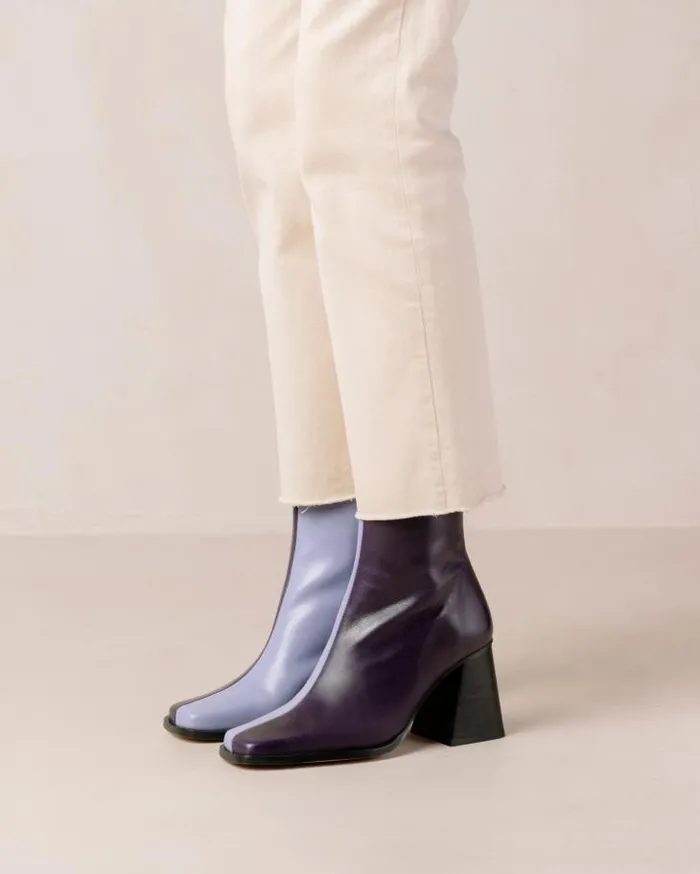 ALOHAS Boots Women South Bicolor 8211 Purple And Lilac Leather Boots