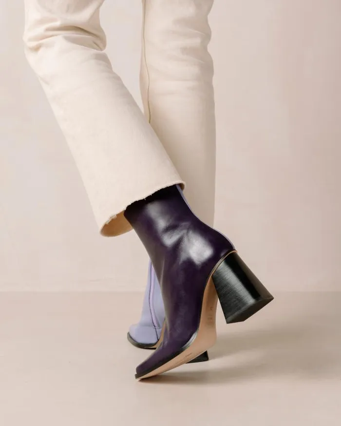 ALOHAS Boots Women South Bicolor 8211 Purple And Lilac Leather Boots