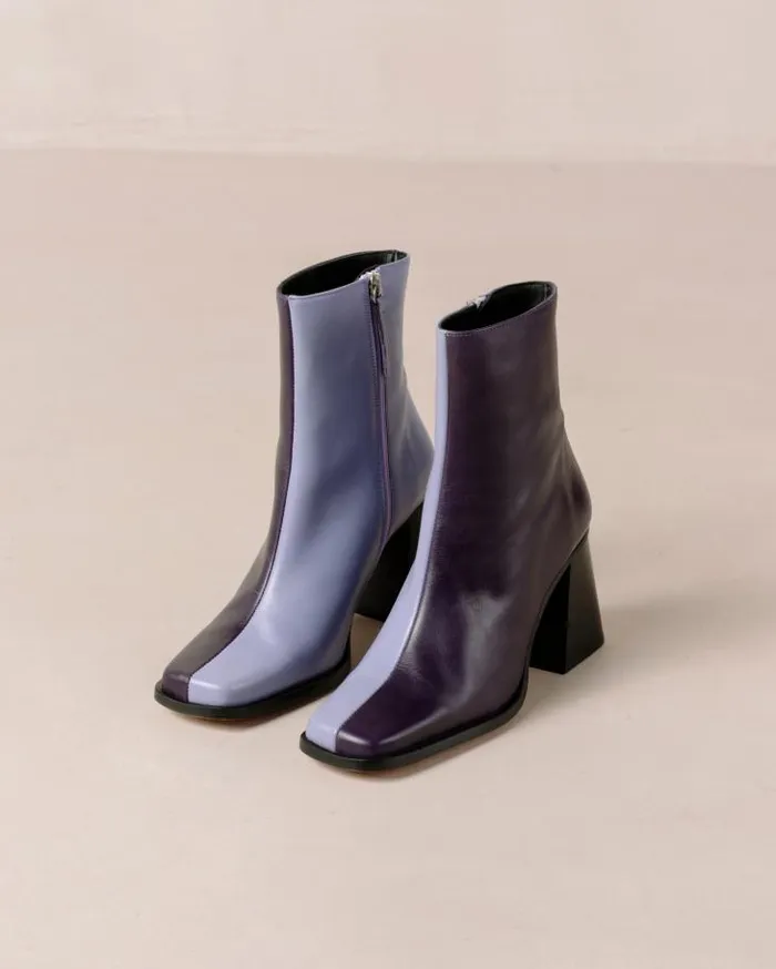 ALOHAS Boots Women South Bicolor 8211 Purple And Lilac Leather Boots