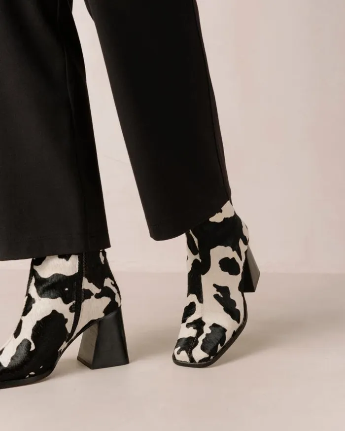 ALOHAS Boots Women South Cow 8211 Cow Print Leather Boots
