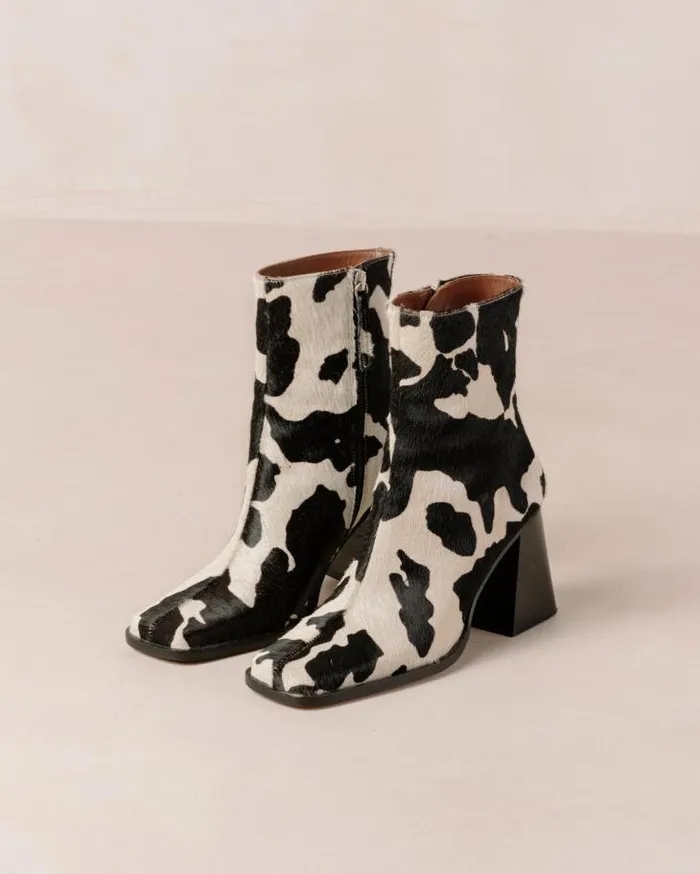ALOHAS Boots Women South Cow 8211 Cow Print Leather Boots