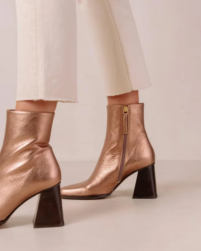 ALOHAS Boots Women South Shimmer 8211 Metallic Leather Boots