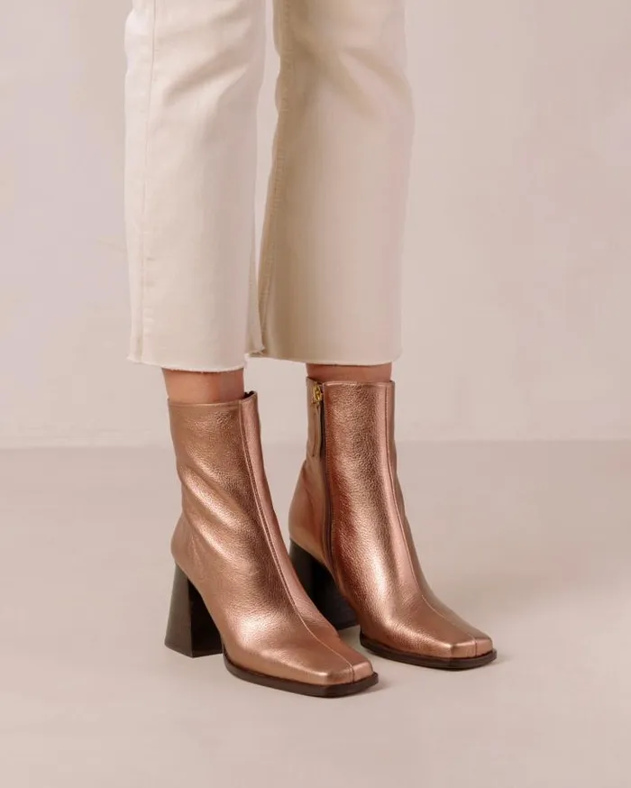 ALOHAS Boots Women South Shimmer 8211 Metallic Leather Boots