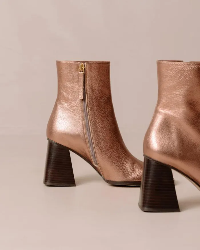 ALOHAS Boots Women South Shimmer 8211 Metallic Leather Boots