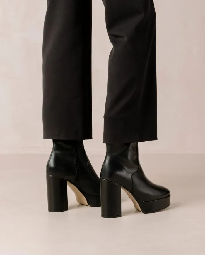 ALOHAS Boots Women Thunder 8211 Black Leather Boots