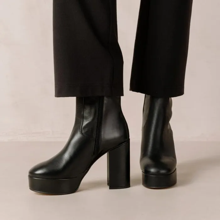 ALOHAS Boots Women Thunder 8211 Black Leather Boots
