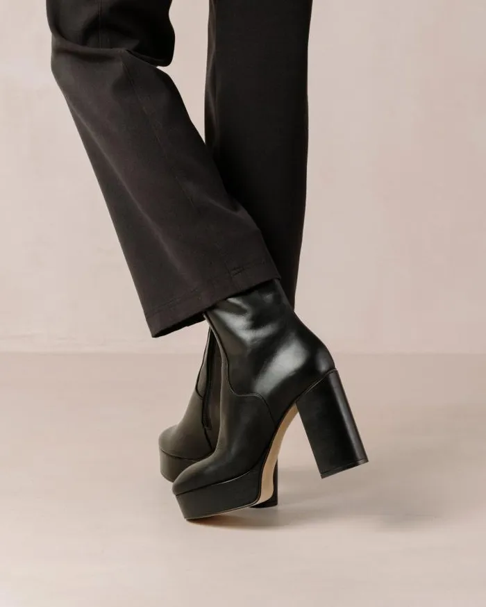 ALOHAS Boots Women Thunder 8211 Black Leather Boots