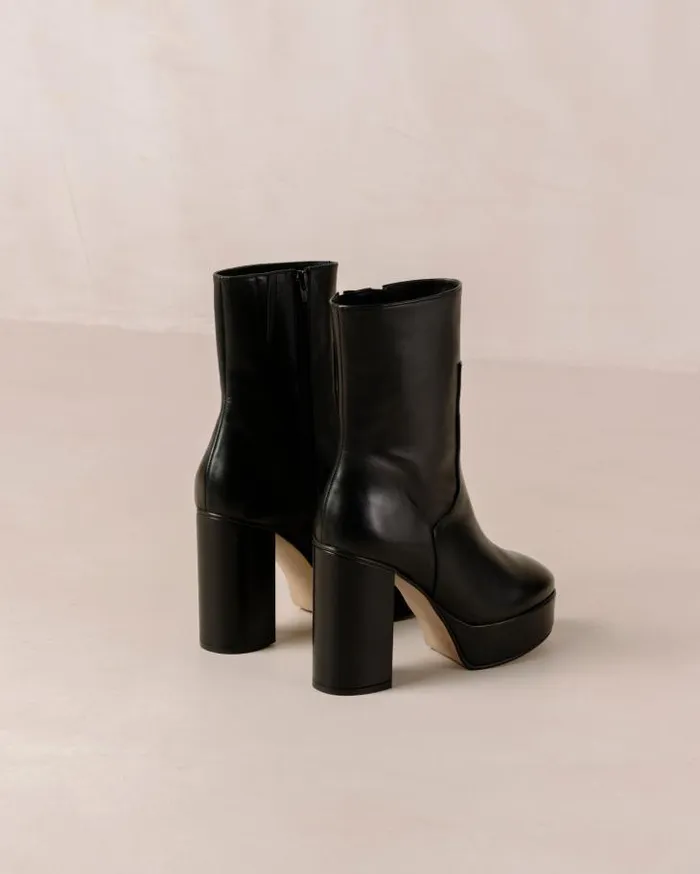 ALOHAS Boots Women Thunder 8211 Black Leather Boots