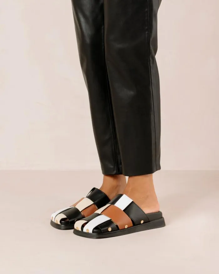 ALOHAS Clogs Women Stuart 8211 Multicolor Leather Mules