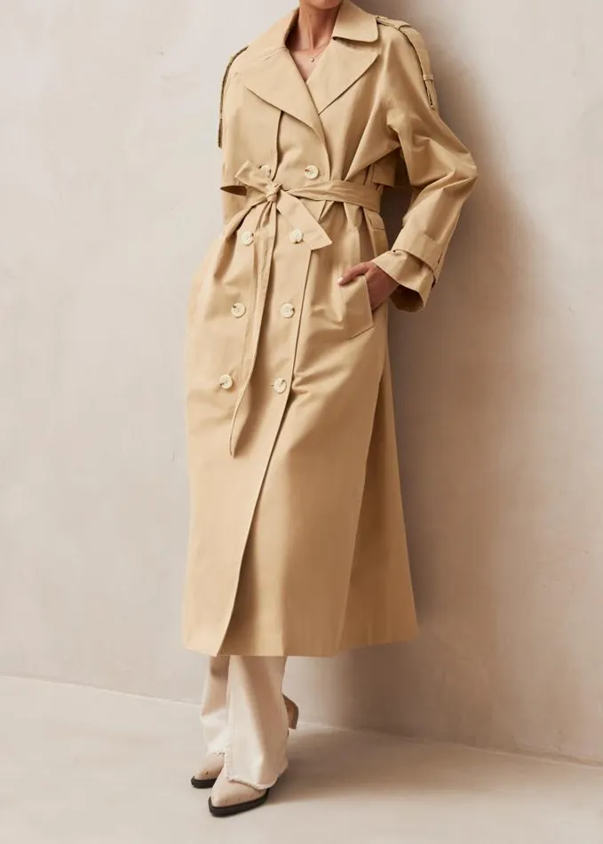 ALOHAS Coats Women Rain 8211 Beige Trench Coat