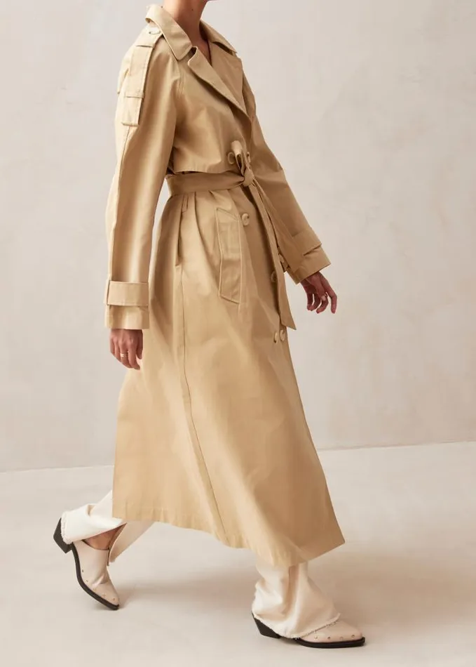 ALOHAS Coats Women Rain 8211 Beige Trench Coat