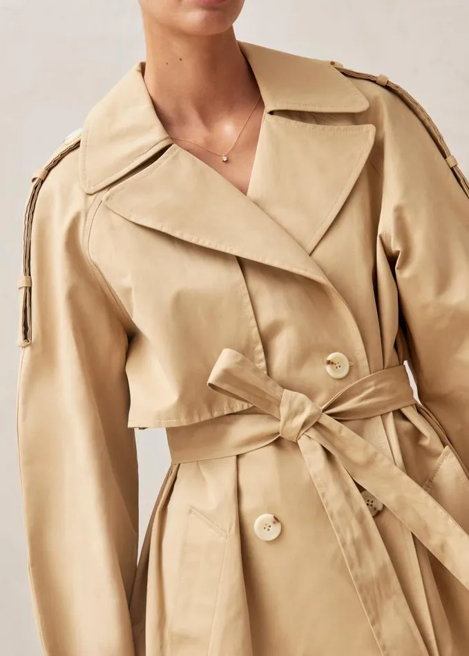 ALOHAS Coats Women Rain 8211 Beige Trench Coat