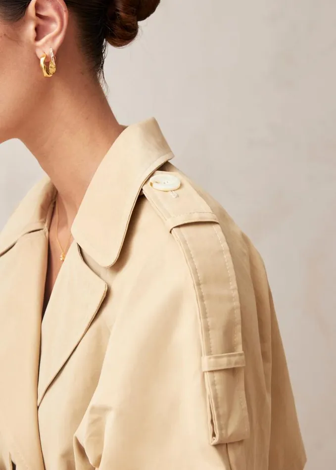 ALOHAS Coats Women Rain 8211 Beige Trench Coat
