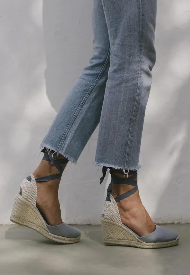 ALOHAS Espadrilles Women Clara By Day 8211 Gray Canvas Espadrilles