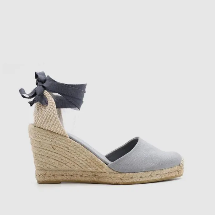 ALOHAS Espadrilles Women Clara By Day 8211 Gray Canvas Espadrilles