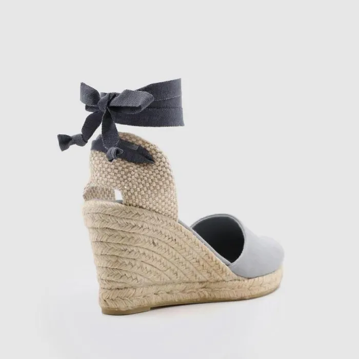 ALOHAS Espadrilles Women Clara By Day 8211 Gray Canvas Espadrilles
