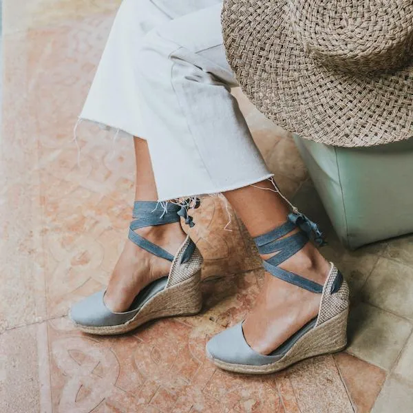 ALOHAS Espadrilles Women Clara By Day 8211 Gray Canvas Espadrilles
