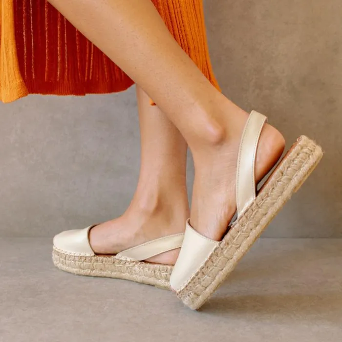ALOHAS Espadrilles Women Ibizas 8211 White Leather Espadrilles