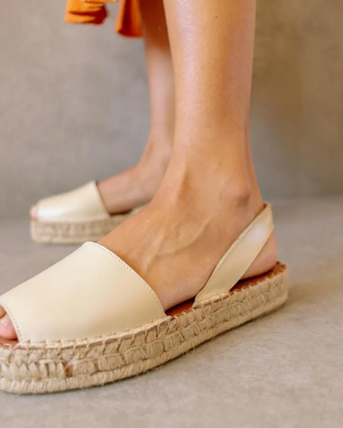 ALOHAS Espadrilles Women Ibizas 8211 White Leather Espadrilles