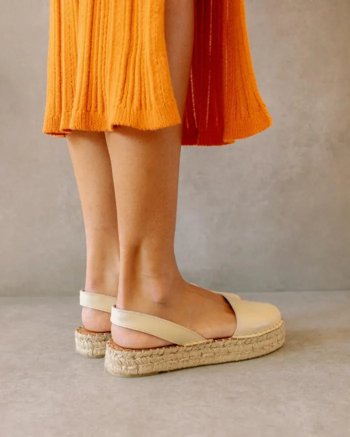 ALOHAS Espadrilles Women Ibizas 8211 White Leather Espadrilles