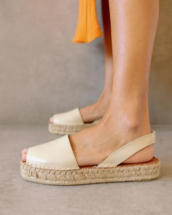 ALOHAS Espadrilles Women Ibizas 8211 White Leather Espadrilles
