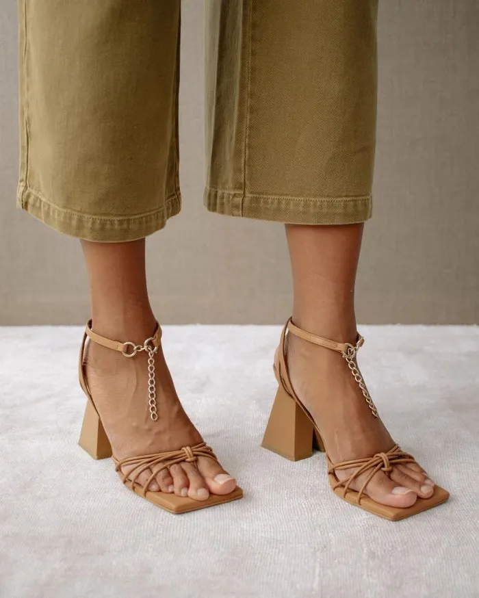 ALOHAS Heels Women Cactus 8211 Brown Leather Sandals