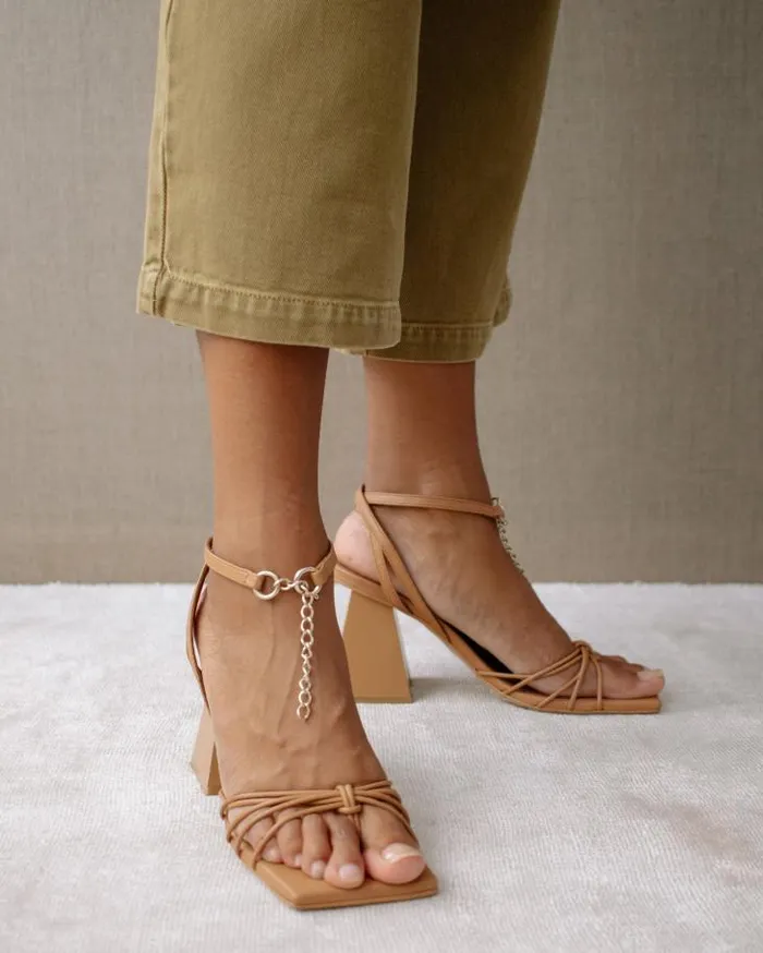 ALOHAS Heels Women Cactus 8211 Brown Leather Sandals