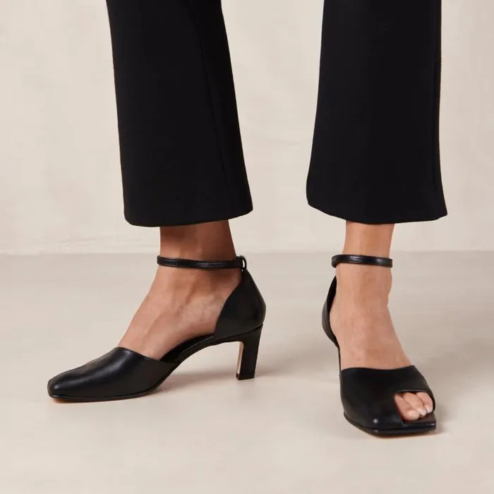 ALOHAS Heels Women Cliff 8211 Black Leather Pumps