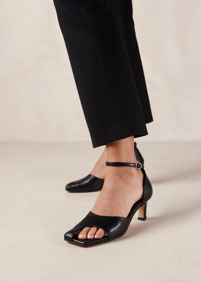 ALOHAS Heels Women Cliff 8211 Black Leather Pumps
