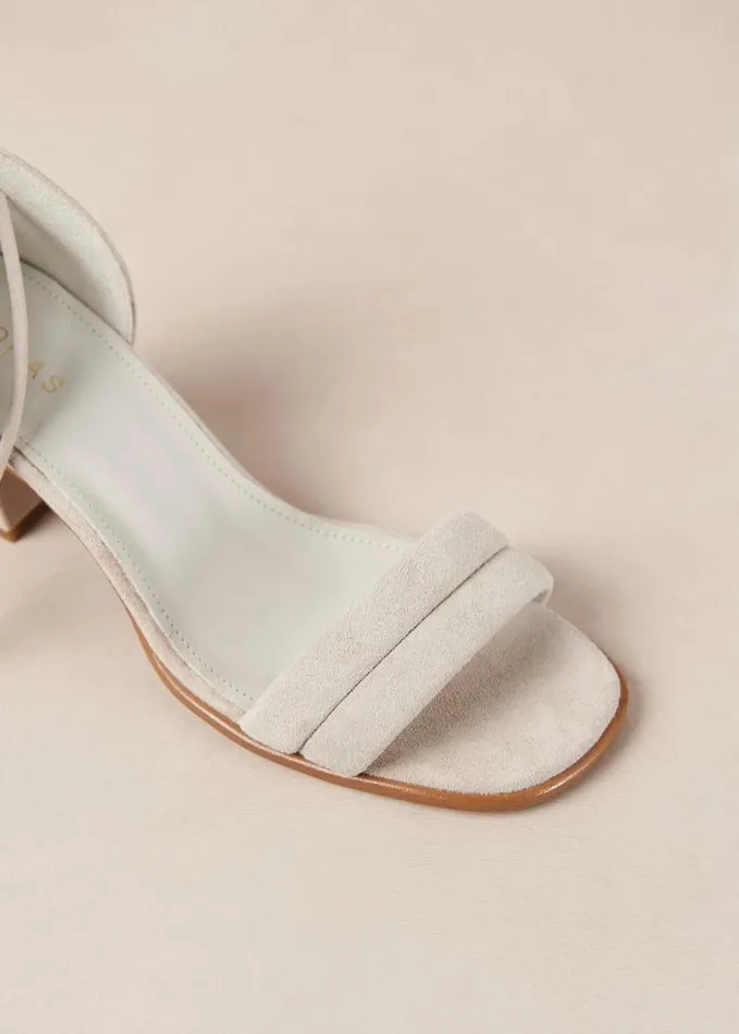 ALOHAS Heels Women Dakota 8211 White Suede Sandals