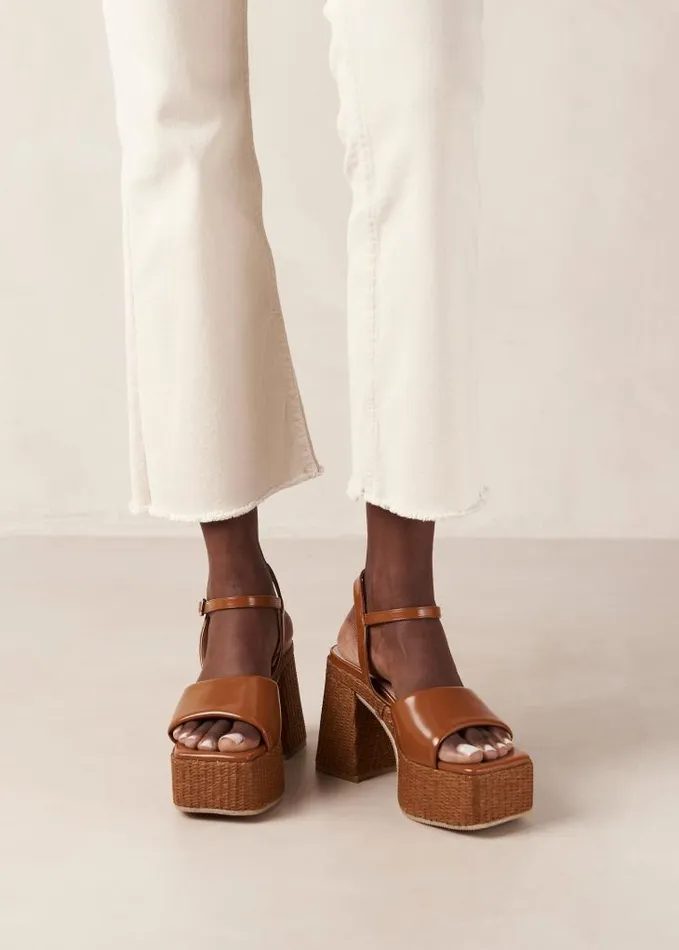 ALOHAS Heels Women Jazzy 8211 Brown Vegan Sandals